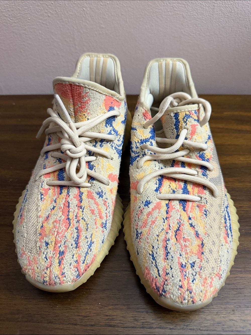 YEEZY size 5.5 orange blue yellow 350 Boost Sneakers